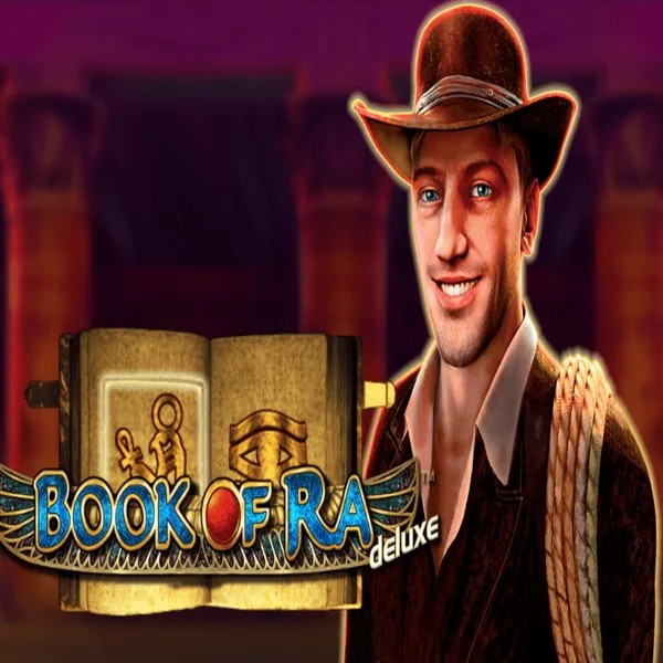 Book of Ra Deluxe logo – Slots by Novomatic at Maria Casino